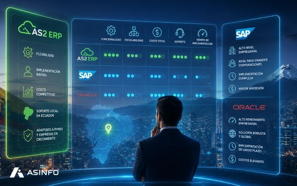 AS2 ERP en distribuidora mayorista Ecuador: gestión de 8 bodegas y facturación electrónica masiva